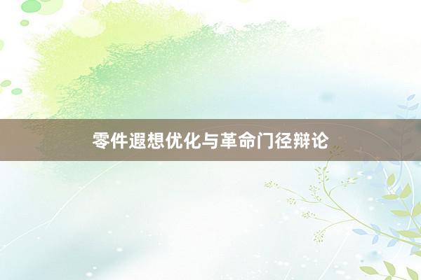 零件遐想优化与革命门径辩论